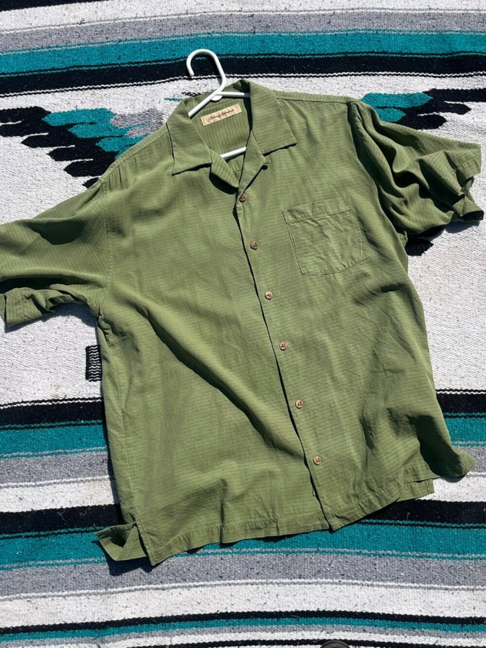 Vintage Tommy Bahama Olive Green Button-Up Shirt